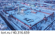 Top view of Tula Kremlin and Epiphany Cathedral. Russia. Стоковое видео, видеограф Яков Филимонов / Фотобанк Лори