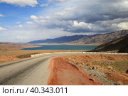 Орто-Токойское водохранилище на реке Чу, Кыргызстан (2023 год). Стоковое фото, фотограф Римма Тельнова / Фотобанк Лори