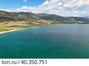Lake Baikal from the air in summer. Стоковое фото, фотограф Виктория Тельминова / Фотобанк Лори
