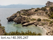 The Sanctuary of the goddess Hera Akraia in a small cove of the Corinthian gulf (Archaeological site Heraion, Loutraki-Perachora, Greece) (2022 год). Стоковое фото, фотограф Татьяна Ляпи / Фотобанк Лори