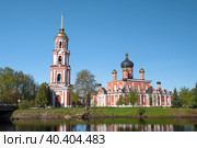 Старинный  собор  Воскресения Христова солнечным майским  утром. Старая Русса. Новгородская область, Россия (2023 год). Стоковое фото, фотограф Виктор Карасев / Фотобанк Лори