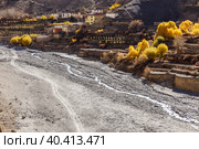 Panda Khola River Lupra Village, Lower Mustang, Nepal (2016 год). Стоковое фото, фотограф Михаил Пряхин / Фотобанк Лори