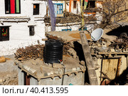 Tibetan village house, Lupra village, Mustang Nepal (2016 год). Стоковое фото, фотограф Михаил Пряхин / Фотобанк Лори