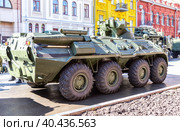 Колесный бронетранспортер БТР-82А Российской Армии (2019 год). Редакционное фото, фотограф FotograFF / Фотобанк Лори