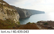 Панорамный вид на залив Фомм ир-Рих. Мальта. (Panoramic view of Fomm ir-Rih Bay. Malta.) (2018 год). Стоковое фото, фотограф Igor Bakirov / Фотобанк Лори
