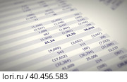 Business finance and income statement, accounting, statistics and analytic research concept. A company's balance sheet. Стоковая анимация, аниматор Евгений Тарасенко / Фотобанк Лори