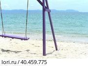 Swings at Doc Let beach of Vietnam (2022 год). Стоковое фото, фотограф Татьяна Терехина / Фотобанк Лори