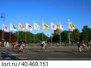 Велогонка La Strada Race. Участники во время заезда. (2023 год). Редакционное фото, фотограф Евгений Кашпирев / Фотобанк Лори
