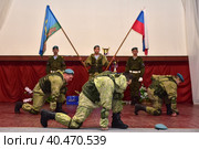 Demonstration performance of airborne fighters. Стоковое фото, фотограф Анна Кривицкая / Фотобанк Лори