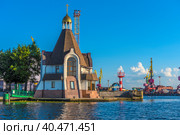 The temple of the prelate Nicholas The Wonderworker in the territory of sea trade port (2020 год). Стоковое фото, фотограф Анна Кривицкая / Фотобанк Лори