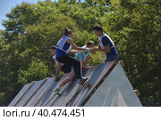 Vladivostok, Russia 27,08, 2016: Openair Race of Heroes project on the ground of the highest military and engineering school. Стоковое фото, фотограф Анна Кривицкая / Фотобанк Лори