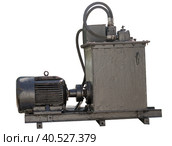 Насос высокого давления на белом фоне. Powerful pressure pipes system on white background. Стоковое фото, фотограф Татьяна Д / Фотобанк Лори