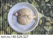 Skinned raw lamb testes prior to processing and cooking. Стоковое фото, фотограф Iva Noel / Фотобанк Лори