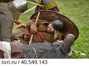 Russia, St. Petersburg 29,05,2015 Festival of medieval culture "Norwegian Vikings" Редакционное фото, фотограф Анна Кривицкая / Фотобанк Лори