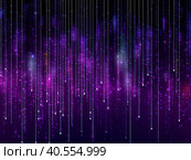 Blue-purple lines on a dark background. Created by AI. Стоковое AI-изображение, AI-художник Ярославский Максим / Фотобанк Лори