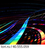 A Background Of Multicolored Lines Showing Telecommunications And Data Transmission Paths. Стоковое AI-изображение, AI-художник Ярославский Максим / Фотобанк Лори