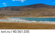 Mineral lake in  steppe. Стоковое фото, фотограф Анна Кривицкая / Фотобанк Лори