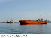 Морские суда в проливе Босфор Восточный залива Петра Великого (2022 год). Редакционное фото, фотограф Free Wind / Фотобанк Лори