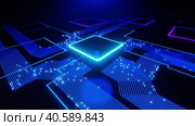 Seamless loop Central Computer Processors CPU concept. Motherboard digital chip. Technology science background. Integrated communication processor. 3D animation. Computer And Technology Related 4K 3D. Стоковое видео, видеограф Ирина Ткачук / Фотобанк Лори