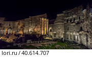The ruins of Rome with night illumination (2018 год). Редакционное фото, фотограф Анна Кривицкая / Фотобанк Лори