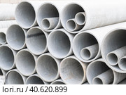 Pipes used for construction. Стоковое фото, фотограф Виктория Подгорная / Фотобанк Лори