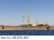 Санкт-Петербург. Вид на Петропавловскую крепость (2023 год). Стоковое фото, фотограф Игорь Дашко / Фотобанк Лори