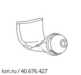 Used tube of toothpaste with cap doodle linear cartoon coloring book. Стоковая иллюстрация, иллюстратор Вахминцева Ольга / Фотобанк Лори
