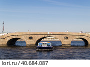 Санкт-Петербург, Прачечный мост в месте соединения Невы и Фонтанки (2023 год). Стоковое фото, фотограф Игорь Дашко / Фотобанк Лори