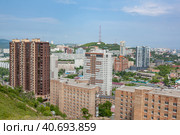 Вид на Владивосток с сопки Орлиное гнездо. Стоковое фото, фотограф Галина / Фотобанк Лори