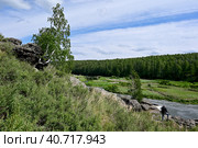 Река Исеть. Порог Ревун (2023 год). Редакционное фото, фотограф Александр Тараканов / Фотобанк Лори