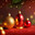 New Year's background with a group of Christmas ornaments on a shiny red surface and a pine branch on top. Generative AI. Стоковое AI-изображение, AI-художник Mixail59 / Фотобанк Лори