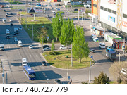 Астрахань, улица Анри Барбюса, вид с высоты (2023 год). Редакционное фото, фотограф Инна Грязнова / Фотобанк Лори