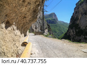 Черекское ущелье в Кабардино-Балкарии (2021 год). Стоковое фото, фотограф Римма Тельнова / Фотобанк Лори