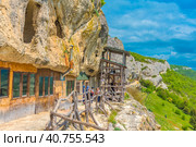 Monastery of Chelter Marmara in Mount Chelter Kaya, Crimea, (2021 год). Стоковое фото, фотограф Анна Кривицкая / Фотобанк Лори