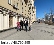 Москва, улица Большая Садовая, дом 3, строение 1 (2021 год). Редакционное фото, фотограф Овчинникова Ирина / Фотобанк Лори