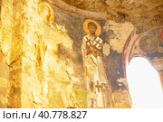 DEMRE, TURKEY - 13,07,2014 Frescos in the Saint Nicholas (Santa Clause) church  in Demre, Turkey. It's an ancient Byzantine Church. Редакционное фото, фотограф Анна Кривицкая / Фотобанк Лори
