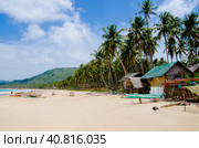 Fisherman vilage on Napcan Beach el-nido (2014 год). Стоковое фото, фотограф Igor Tichonow / Фотобанк Лори