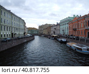 Channels of St. Petersburg with ships (2007 год). Редакционное фото, фотограф Анна Кривицкая / Фотобанк Лори