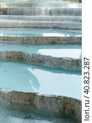 Travertines mountains of Pamukkale in Turkey. Стоковое фото, фотограф Яков Филимонов / Фотобанк Лори