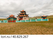 Palace of the Goddess White Tara. Included in the Buddhist Traditional Sangha of Russia. Novoselenginsk, Buryatia, Russia (2018 год). Редакционное фото, фотограф Михаил Пряхин / Фотобанк Лори