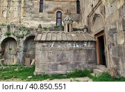 Tatev monastery in mountains of Caucasus, Armenia (2013 год). Редакционное фото, фотограф Сергей Стрелков / Фотобанк Лори