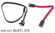 Кабель для подсоединения жесткого диска к компьютеру. Hard disk drive power cables. Стоковое фото, фотограф Татьяна Д / Фотобанк Лори