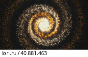 Computer graphics spiral tunnel of luminous particles. Стоковое видео, видеограф Aleksey Kidisyuk / Фотобанк Лори