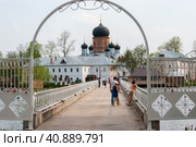 Pushkinsky district, Vladimir region, Russia, May 11, 2013. Vvedensky convent on isle. Редакционное фото, фотограф Сергей Долгов / Фотобанк Лори