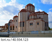 Limassol, Cyprus - Oct 08. 2019. Sacred Temple of Saint Arsenius of Cappadocia and Paisios the Athonite. Редакционное фото, фотограф Володина Ольга / Фотобанк Лори