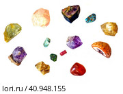 Collection of different colorful minerals found in Russia. Стоковое фото, фотограф Татьяна Терехина / Фотобанк Лори