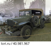 Командирский автомобиль Додж WC-56, 1943 год, США. Музей военной техники "Моторы войны", Москва. (2023 год). Редакционное фото, фотограф Сергей Рыбин / Фотобанк Лори