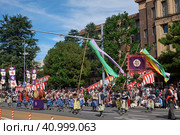 Procession of Oda Nobunaga Feudal Lord army at the autumn Nagoya festival. Japan (2019 год). Редакционное фото, фотограф Сергей Пристяжнюк (Serg Zastavkin) / Фотобанк Лори