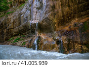 Чегемские водопады. Кабардино-Балкария (2023 год). Стоковое фото, фотограф Анна Карасева / Фотобанк Лори