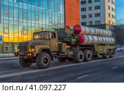 Launcher 5P85T in Irkutsk, Eastern Siberia, Russia (2018) Редакционное фото, фотограф Анна Кривицкая / Фотобанк Лори